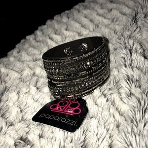 Black and silver bracelet